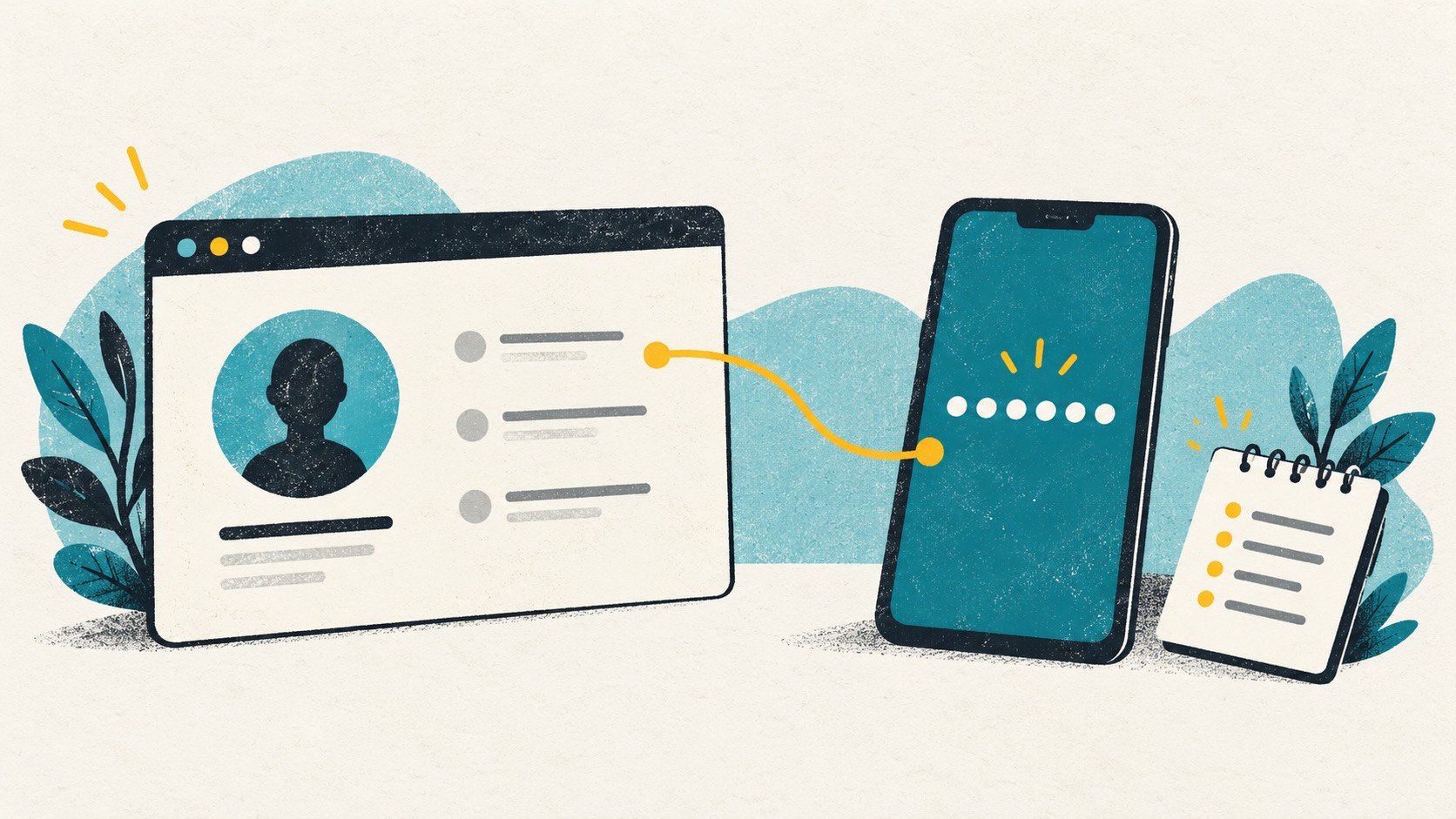 Google 账户如何添加验证器,并保留备用登录方式?主题原创插画